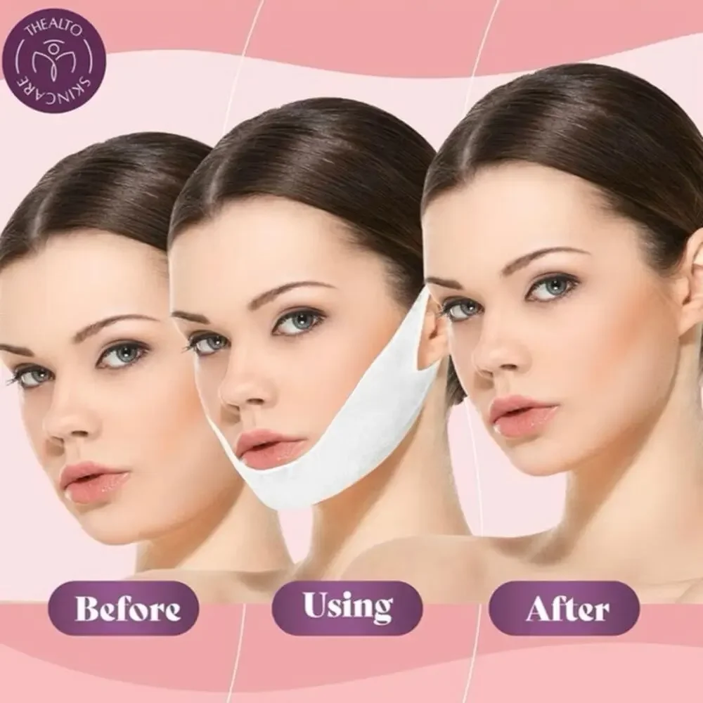 Thealto V Line Lifting Mask & Collagen Serum Set Double Chin Reducer Firming NEW